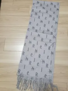 ★冬物最終セール★【NieR clothing】ロゴデザイン大判グレーストールのサムネイル