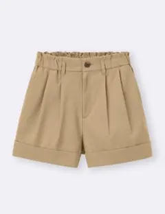 タックショートパンツ GU Sサイズ ベージュ