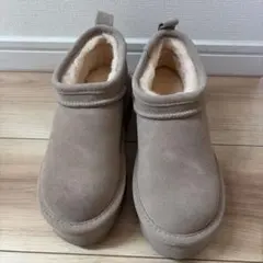 BEARPAW ベージュ スエード ムートンブーツ