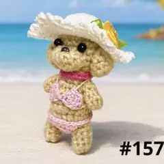 トイプードルのあみぐるみ☆ 海に行く気満々のビキニワンコ♪のサムネイル