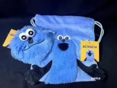 【パペットスンスン】ダイカットポーチ ふわふわ巾着 サンキューマート