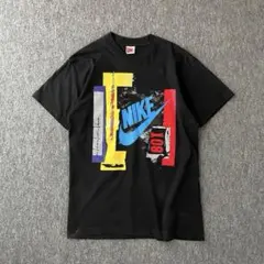 90s　NIKE　デザインTシャツ　ビッグロゴ　プリント　グランジ　フェード