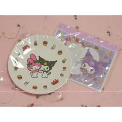 新品⭐マイメロディ♥クロミ×モスバーガー メラミンプレート＆スライダーポーチ