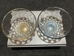 バーニーズニューヨーク購入　イエロー＆ブルー　六角柄　サラダボール　セット②のサムネイル