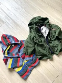 BREEZE 2wayミリタリージャケット90サイズ& GAP カーディガン
