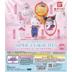 サンリオキャラクターズ　ミニチュアチャーム〜ライブキャラクター〜　2点セット
