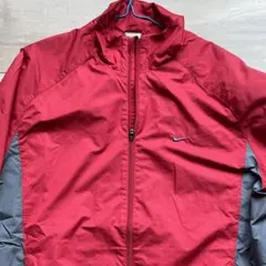 Nike ナイロンジャケット L レッド/グレー