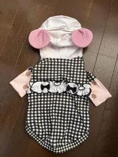 犬服 フード付き ギンガムチェック