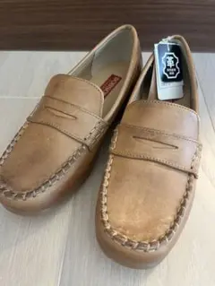 新品　BOBSON ボブソン　ブラウンレザー モカシン　22.5 レディース　革