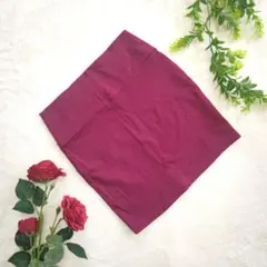 FOREVER21【L】バーガンディ ショートスカート シンプルデザインのサムネイル