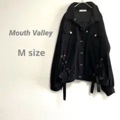 マウスバレー レディース オーバーサイズジャケット サイドリボン ブラック 春