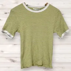 渡*も様 【未使用】tip top AQUA LEAF半袖ストライプTシャツ サのサムネイル