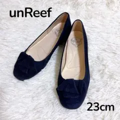 アンリーフ unReef スエード ウェッジソール パンプス 23cm 紺のサムネイル