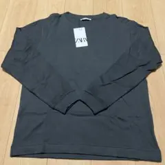 再値下げ 新品 未使用 ZARA ザラ 長袖 シャツ ロンT グレー