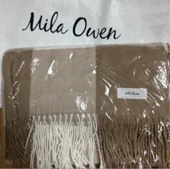 2/8迄早割新品★milaowen チェック ストール マフラー 寒暖差調整