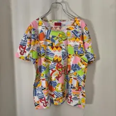 KENZO 総柄 アート プリント Tシャツ 半袖 90s マルチカラーのサムネイル