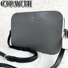 【未使用級】COACHコーチ✨️カメラバッグ　ショルダーバッグ　レザー　バイカラーのサムネイル