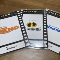 (まとめ売り価格)happyくじ　Pixar カードコレクション　3点セット