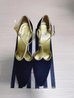 VALENTINO GARAVANI パンプス ブラック ゴールドのサムネイル