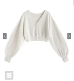 タグ付き新品グレイル♡ラメフェザーニットハートボタンカーディガン[kz458]