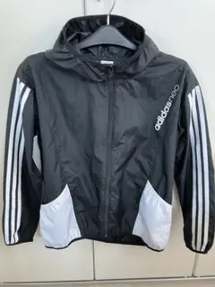 adidas neo フード付きウィンドブレーカー Lサイズ 黒