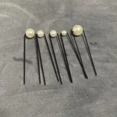 パール付きヘアピン 5本セット