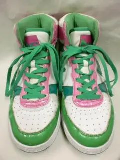 匿名即日発可！MADFOOTグリーン×ピンクシューズHi27.5