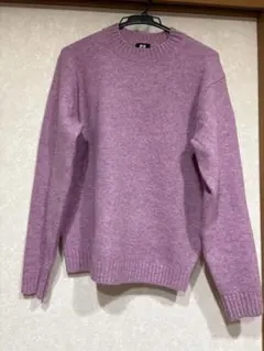 ユニクロ　スフレヤーンクルーネックセーター　メンズ