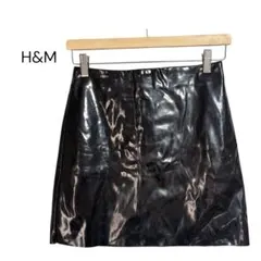 H&M エイチアンドエム　エナメルミニスカート　新品　M相当　コスプレ　衣装