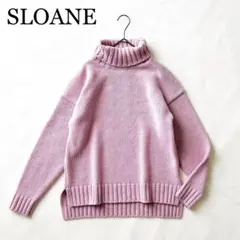 1992Z 美品 スローン カシミヤ混 ジーロンラムタートルネックニット