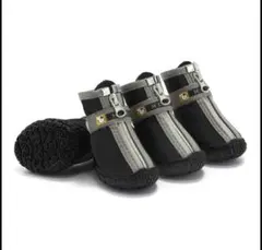 4#4足♡10kg中型犬大型犬ドッグブーツドッグシューズ 犬用靴　撥水タイプ　黒