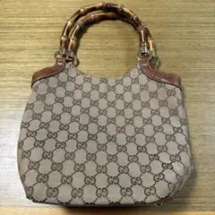 美品✨希少 GUCCI グッチ バンブー ラタン かごバッグ 494340 花柄