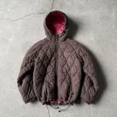 Columbia hooded puffer jacket brown pink