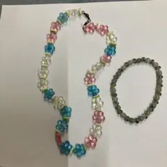 ビーズ　ネックレス&ブレスレット 指輪