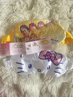 マツケンサンバなアイマスク、ハローキティー、二点セット