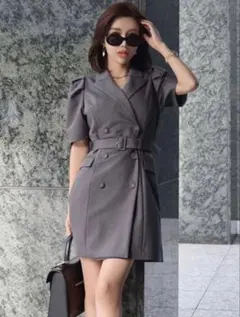 YIRON MAID SS CLASSIC GILET DRESS グレー | Mercari