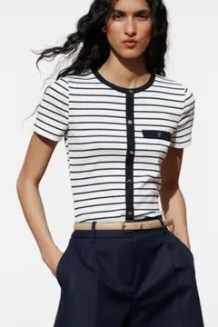 Zara ボーダー半袖Tシャツ