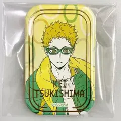 ハイキュー　月島蛍　スクエア缶バッジ　セブンネット　オフショットカラー