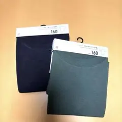 ユニクロ　コットンカラークルーネックT(半袖)KIDS 160 2枚セット　新品