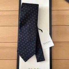GUCCI ネイビー GGパターン ネクタイ