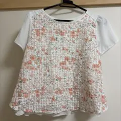any sis 花柄 半袖トップス