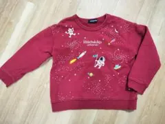 klädkap 宇宙テーマ トレーナー 赤