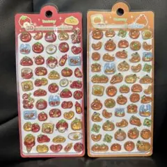 3D エンボスステッカー inamazy とまと　みかん　正規品　シール　セット