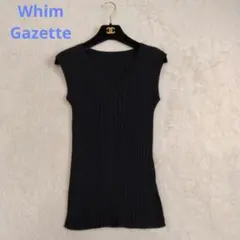 Whim Gazette　ウィムガゼット　リブニットトップス　ノースリーブのサムネイル