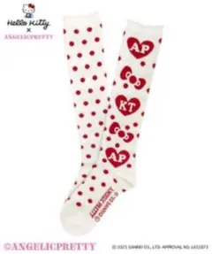 Hello Kittyリボンハイソックス シロ×ピンク 新品 - メルカリ