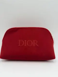 Dior ベルベット ポーチ レッド　ノベルティのサムネイル