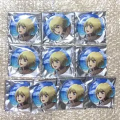 進撃の巨人 カラオケの鉄人 カラ鉄 海 アルミン 缶バッジ 10点