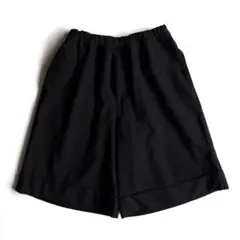 ブラック コムデギャルソン ショートパンツ ワイド ポリ縮 S 美品のサムネイル