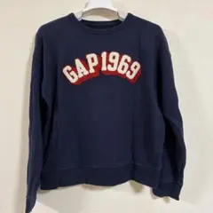 【XL-150cm】GAP KIDS　長袖　トレーナー　スウェット　ネイビーのサムネイル