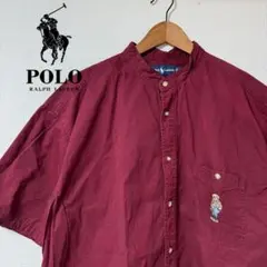 美品　POLO RALPH LAUREN オーバーサイズシャツ　刺繍　ポロベア